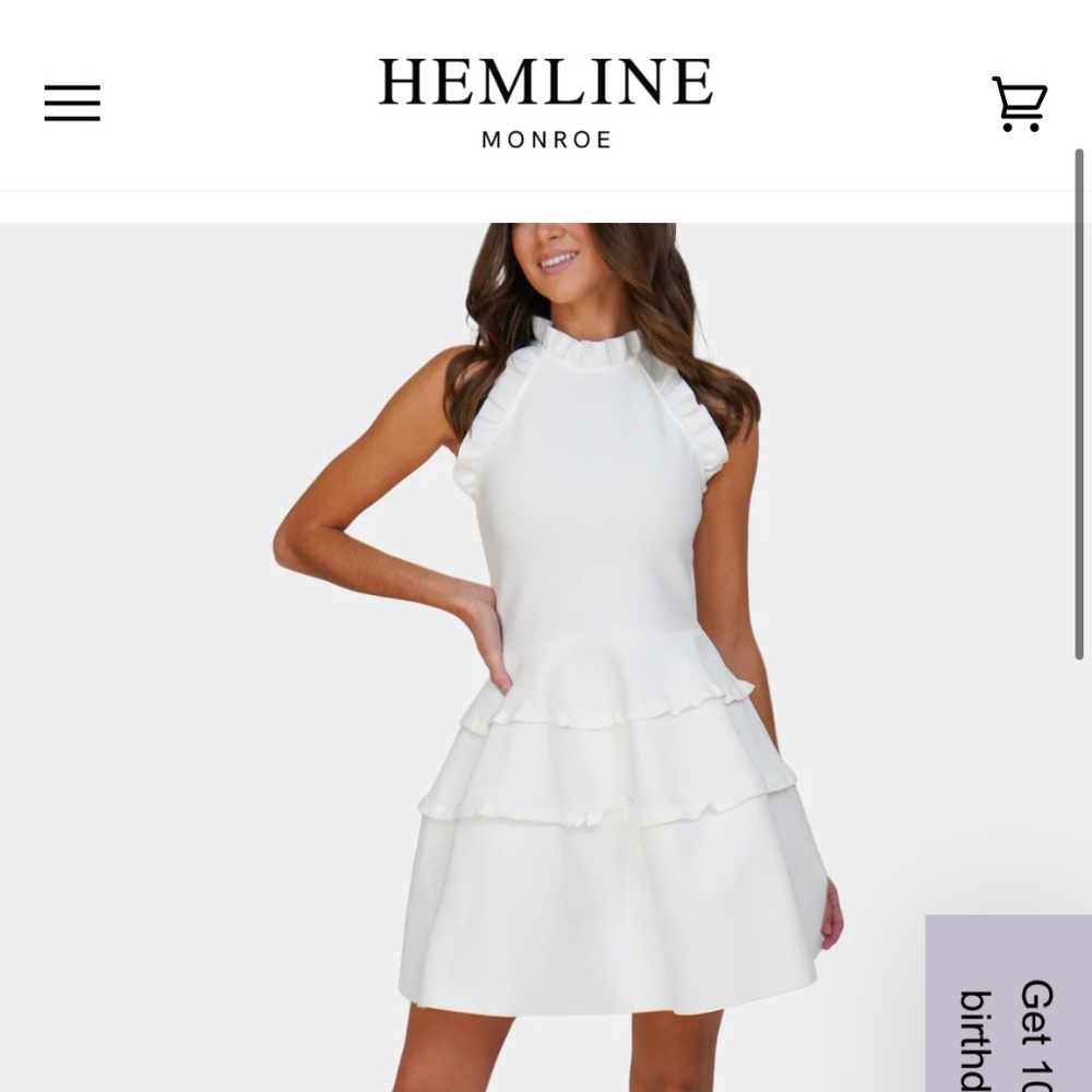 Eilliatt White ruffle Dress